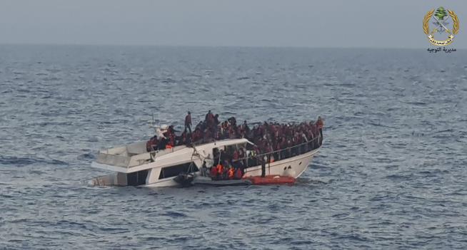 Lebanese, UN Troops Save Migrants on Sinking Boat