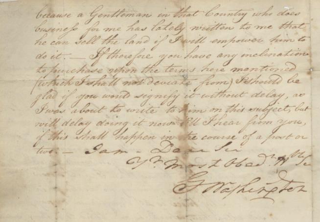 Lost George Washington Letter Essentially Says 'I Need Cash'