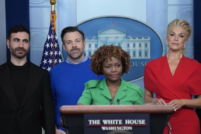 Peeved Reporter Mars WH Presser With Ted Lasso Cast