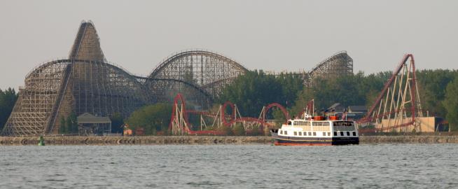 Roller Coaster Passengers Need Rescuing on Preview Ride