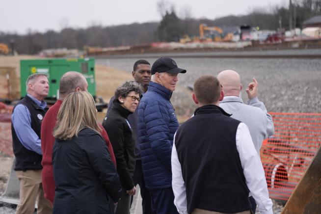 A Year After Ohio Derailment, Biden Visits Cleanup Site