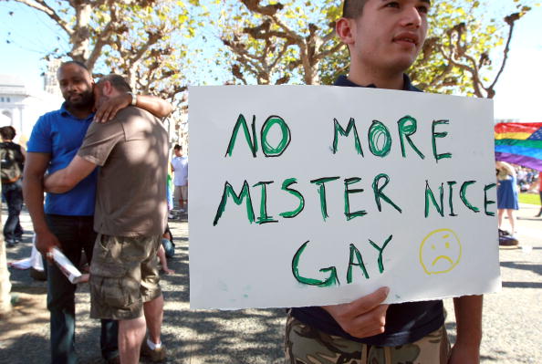 Gay Advocates Protest Marriage Ban Across US