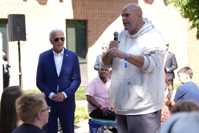 As Some Democrats Bail on Biden, Fetterman Digs In