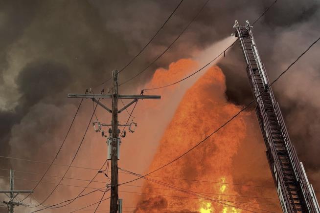 Tankers Working Warehouse Fire Collide