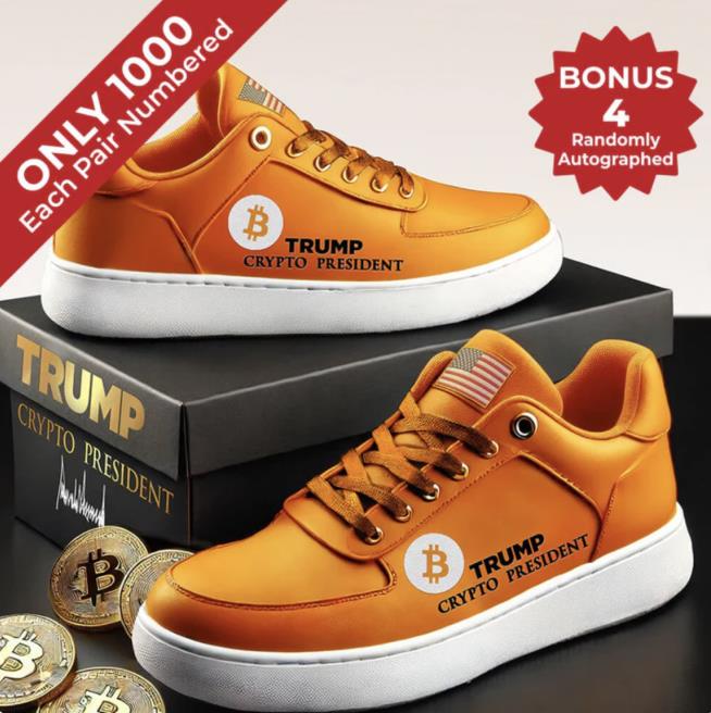 Trump Is Selling $500 Bitcoin Shoes