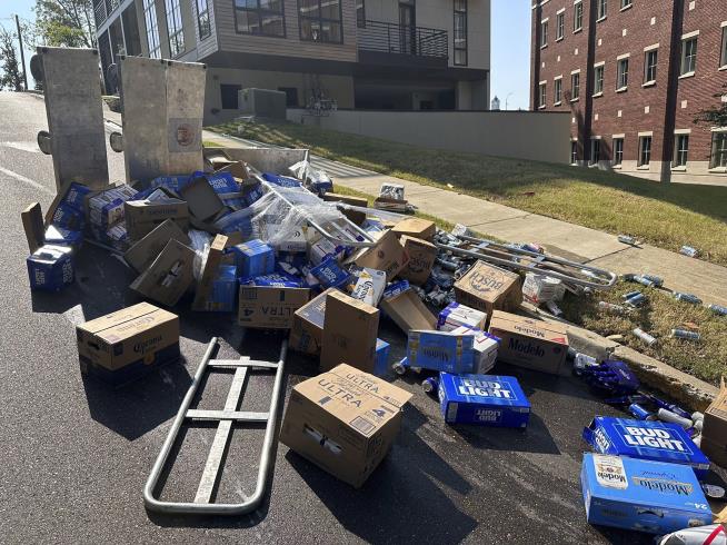 Cops: You Can't Help Us Clean Up Beer Spill