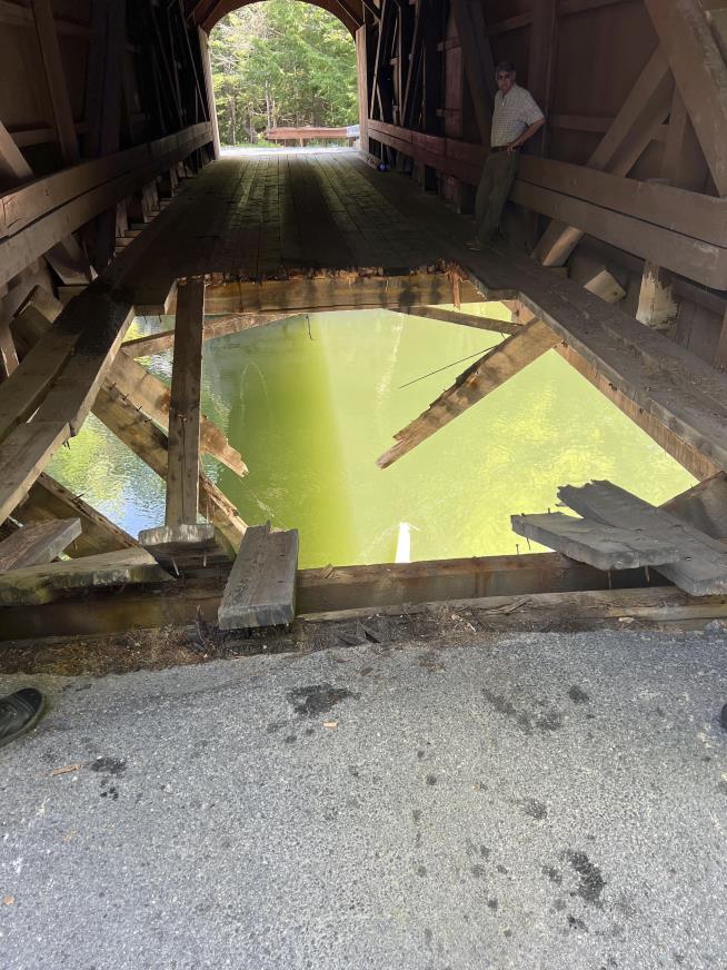 Dump Truck Crashes Through Historic Maine Bridge