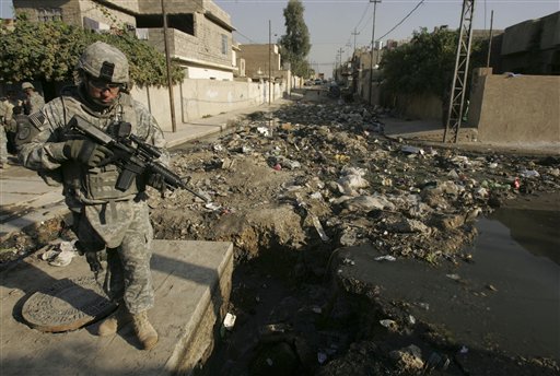 Sewage Soaks Baghdad Slum