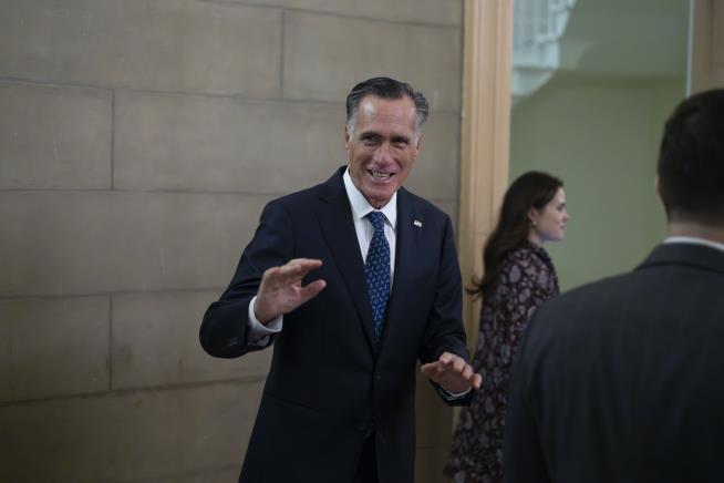 Mitt Romney Says His Last Words in Senate