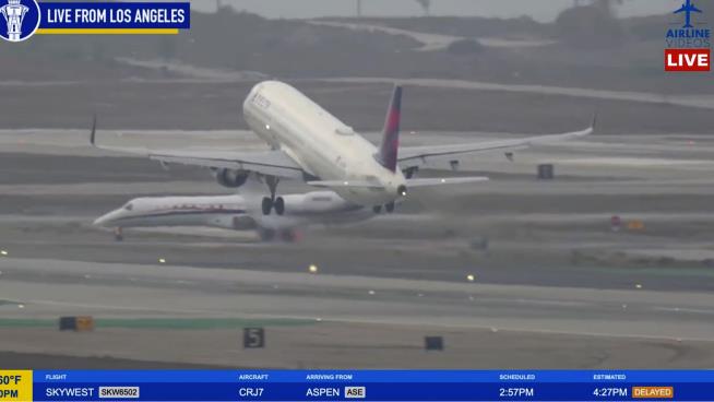 Basketball Team Jet Has Near-Miss With Delta Plane at LAX