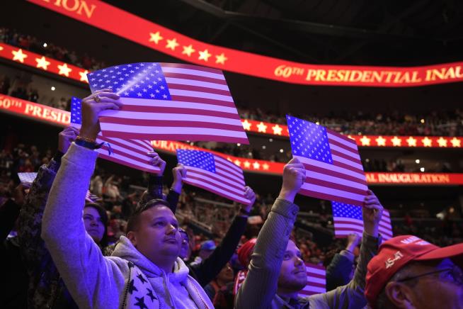 Trump Signs Orders at Arena