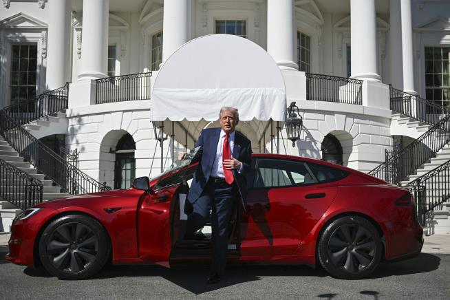 Trump Buys Tesla at White House