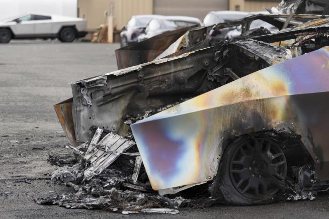 It's 'Domestic Terrorism,' Says Bondi as More Teslas Burn