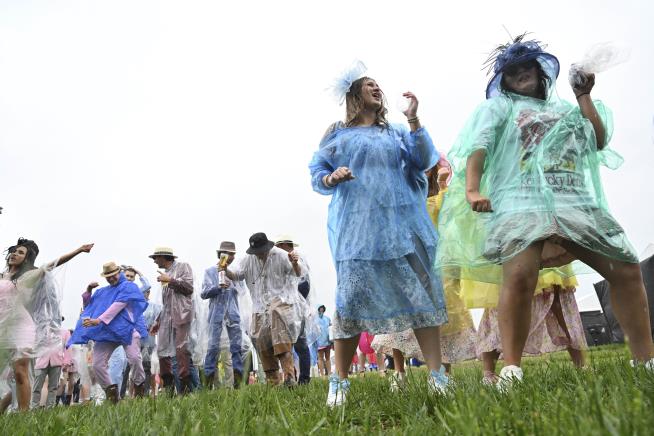 Soggy Derby Is Still a Party