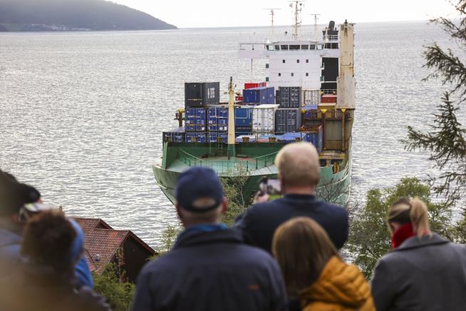 Guy Wakes Up to Find a Cargo Ship in His Yard