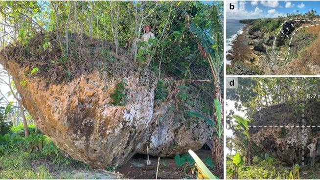 Giant Inland Boulder a Remnant of Ancient Tsunami