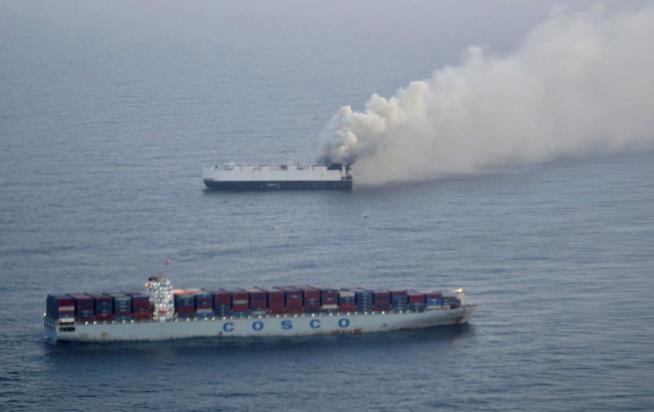 Cargo Ship Loaded With EVs Finally Sinks
