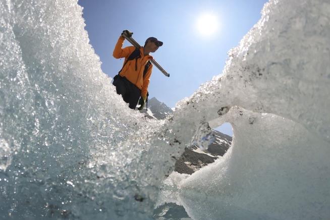 Switzerland's Glaciers Now Resemble Swiss Cheese