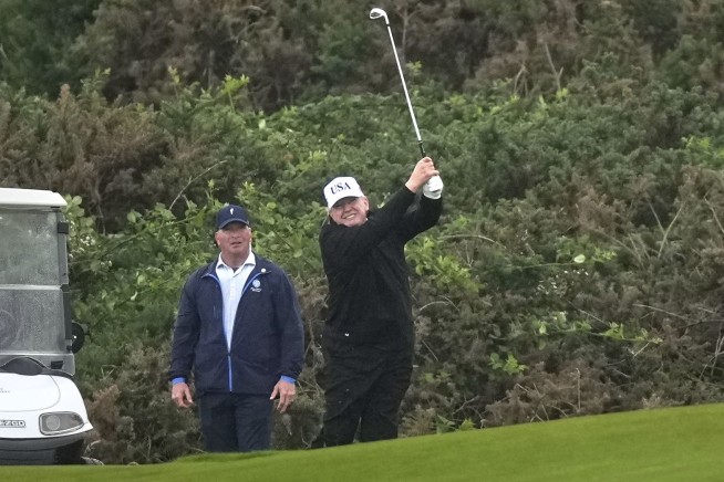 Trump Golfs as Protesters Rally Across Scotland