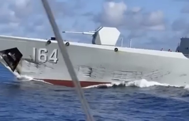 Chinese Ships Chasing Philippine Vessel Collide