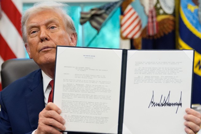 Trump Demands Enforcement of Death Penalty in DC