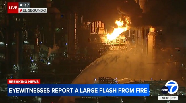 Massive Fire Erupts at California Refinery