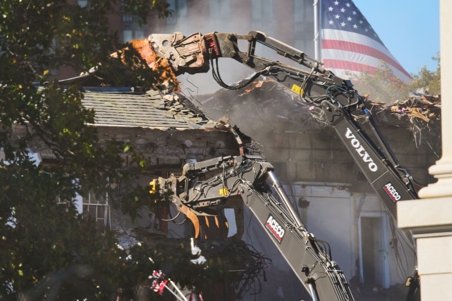 White House Demolition Crew Is Not Very Popular Online