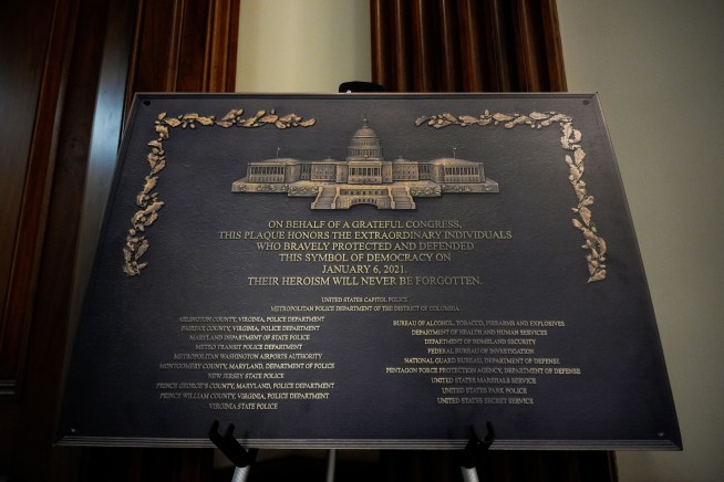 A Plaque to Honor Jan. 6 Officers Is MIA at the Capitol
