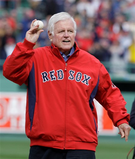 Kennedy Throws First Pitch at Fenway