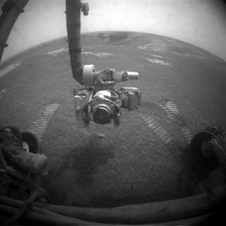 Mars Rover Steps Into Crater