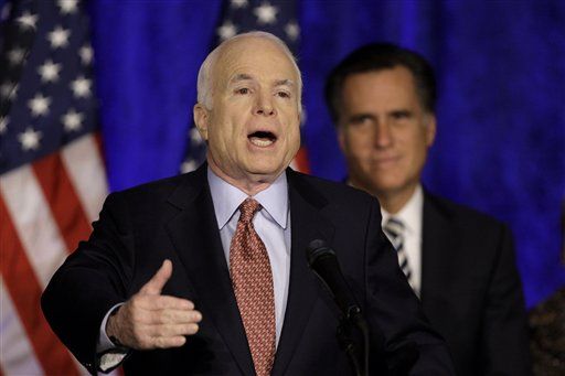 McCain Warms to Romney 2012