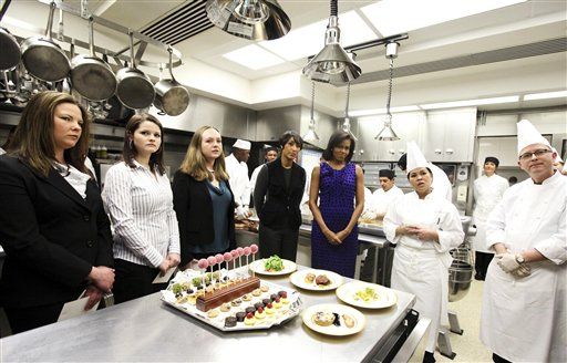 Michelle Pushes Healthy Meals —on Iron Chef