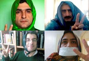 Iranians Don Scarves in Protest