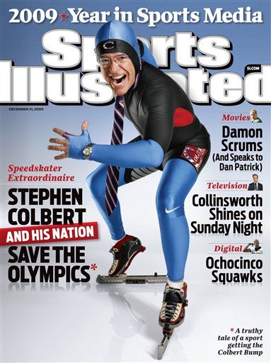 N-ice! Colbert Skates Onto Sports Illustrated