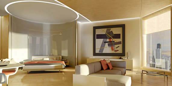 Calatrava Unveils Designs for Chicago Spire Interiors
