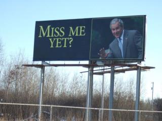 Mystery Bush Billboard Appears