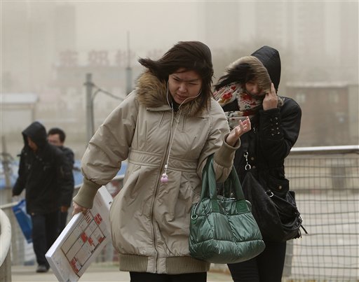 Huge Sandstorm Turns Beijing Sky Orange
