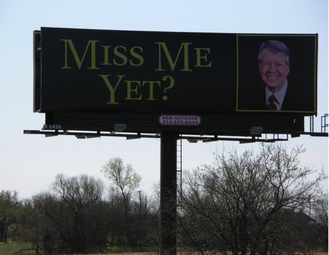 Latest ‘Miss Me Yet' Billboard: Jimmy Carter