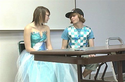 Teen Makes Prom Dress Out of Gum Wrappers