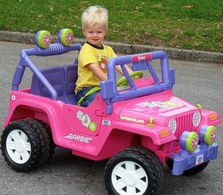 barbie car driving