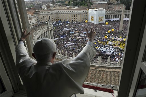 Masses Flood Vatican to Back Benedict