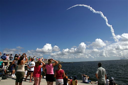 Discovery Blasts Off Safely