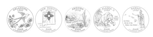 Makes Cents: Final Five State Quarters Unveiled