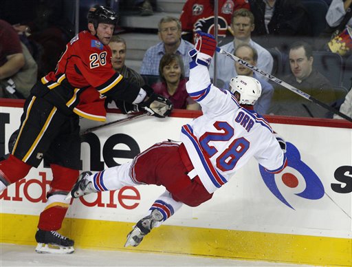 Flames Bowl Over Rangers, Win 4-3