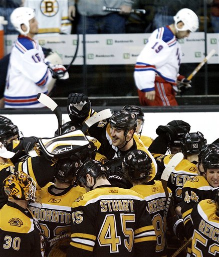 Bruins Beat Rangers in Shootout