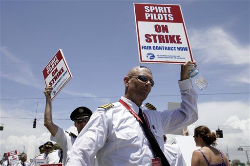 Spirit Cancels More Flights As Strike Continues