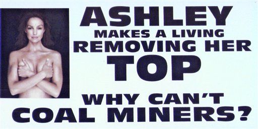 Coal Miners Mock Topless Ashley Judd