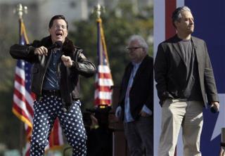 Crowds Pack DC Mall for Stewart, Colbert Rally