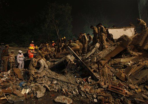 60 Killed in Delhi Building Collapse