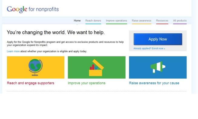 Google Beefs Up Services for Nonprofits